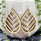 Chevron Teardrop Hanging Earrings