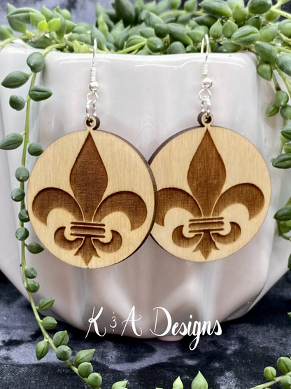 Fleur de Lis Hanging Earrings