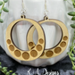 Circles Engraved Hanging Earrings