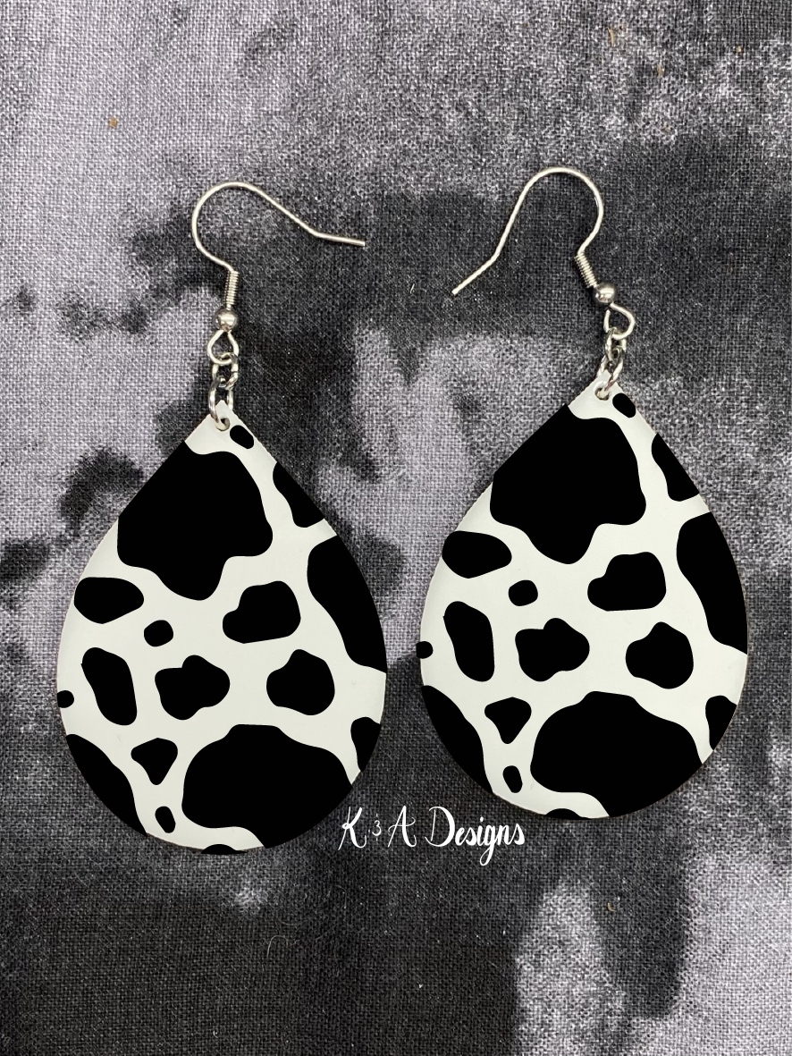 Animal Print Teardrop Earrings