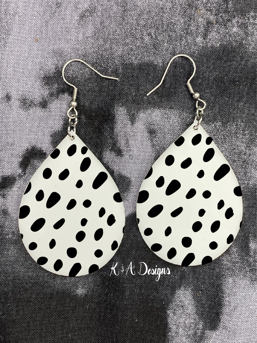 Animal Print Teardrop Earrings