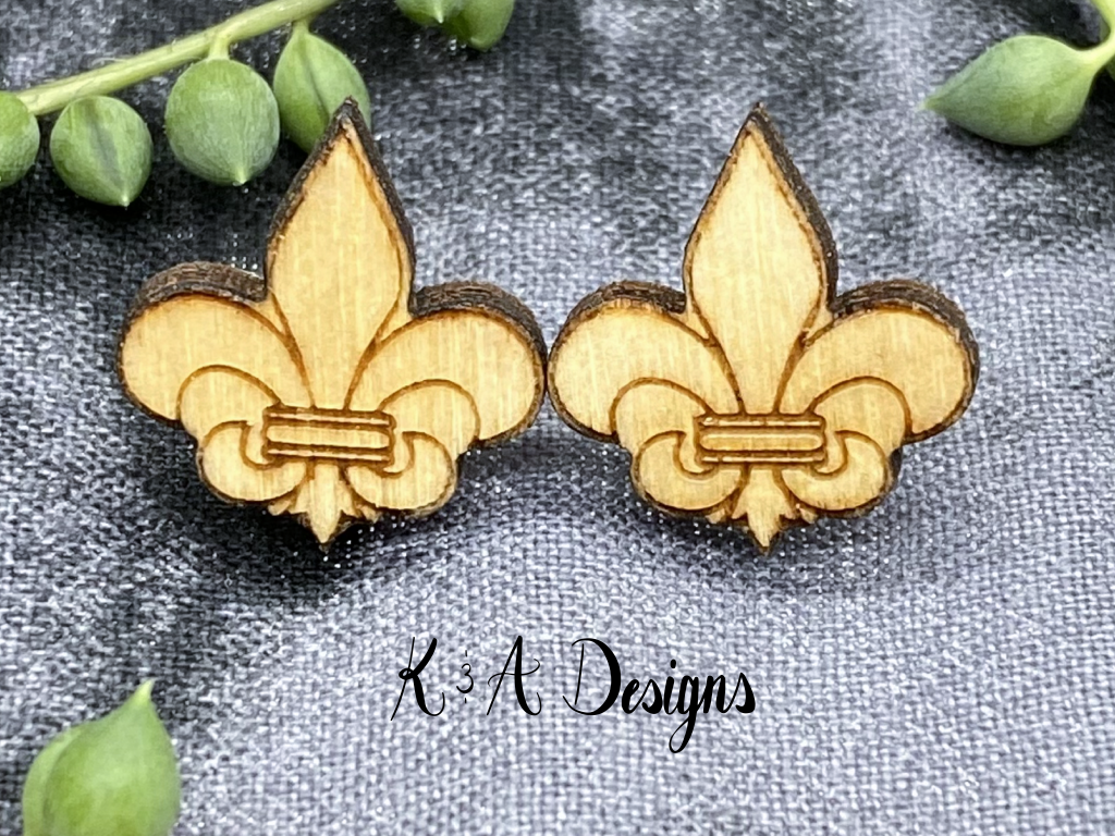 Fleur de Lis Stud Earrings