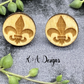 Fleur de Lis Stud Earrings