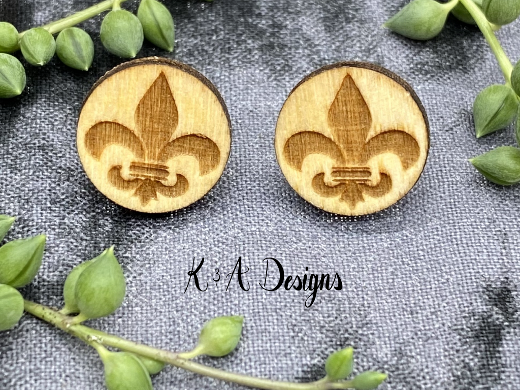 Fleur de Lis Stud Earrings