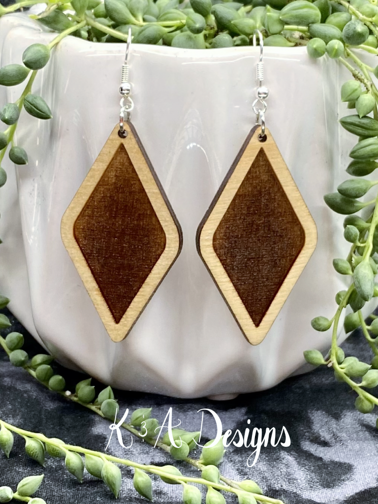 Geometric Engraved Hanging Earrings