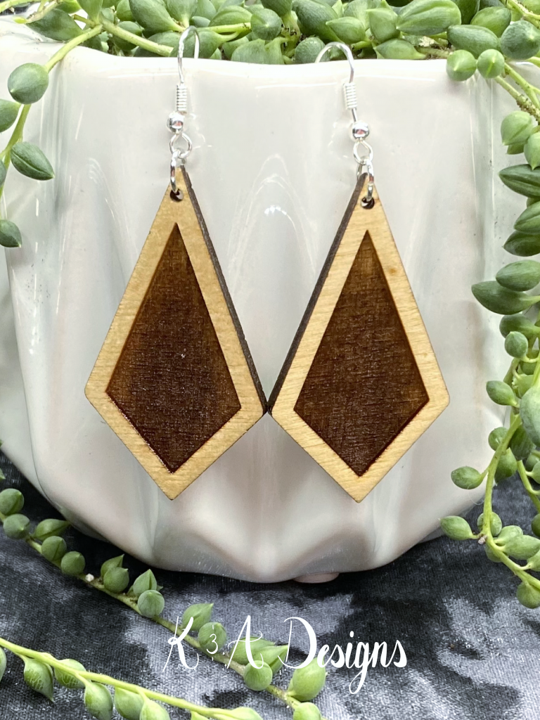 Geometric Engraved Hanging Earrings