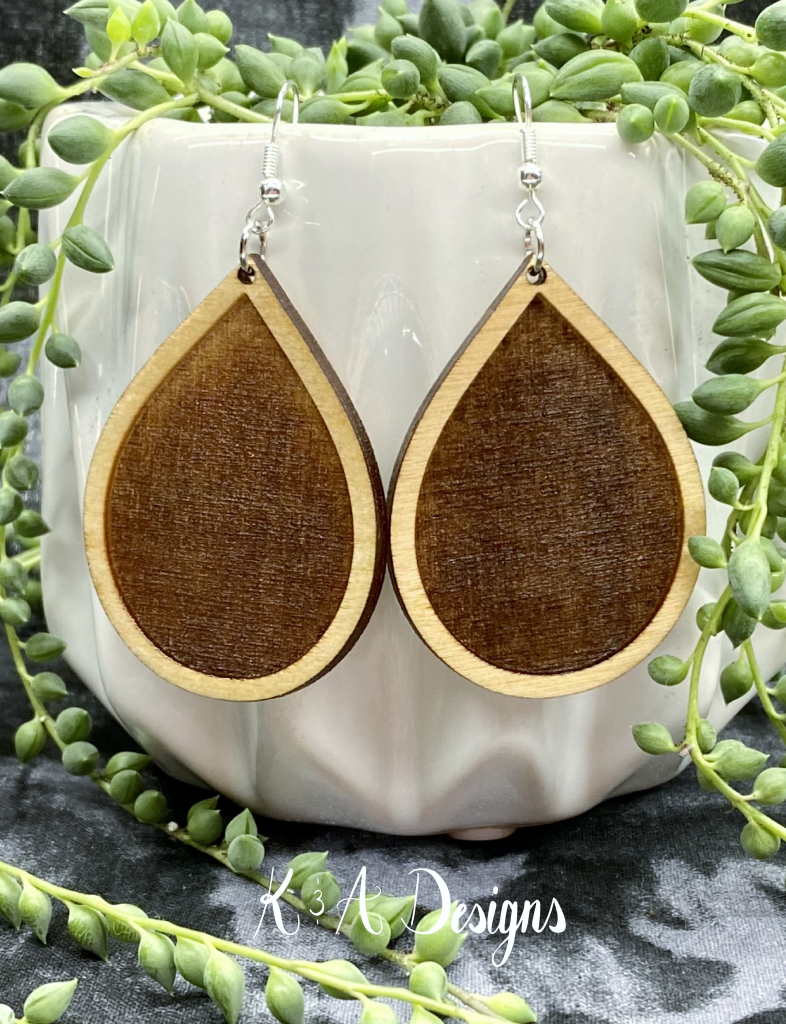 Geometric Engraved Hanging Earrings