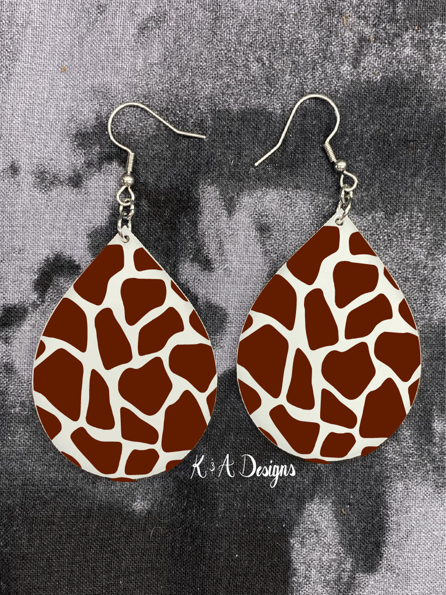 Animal Print Teardrop Earrings