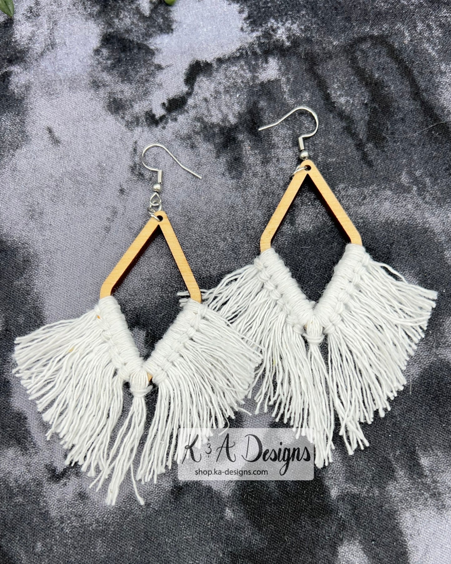 Geometric Macrame Earrings