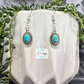 Turquoise Oval Concho Earrings