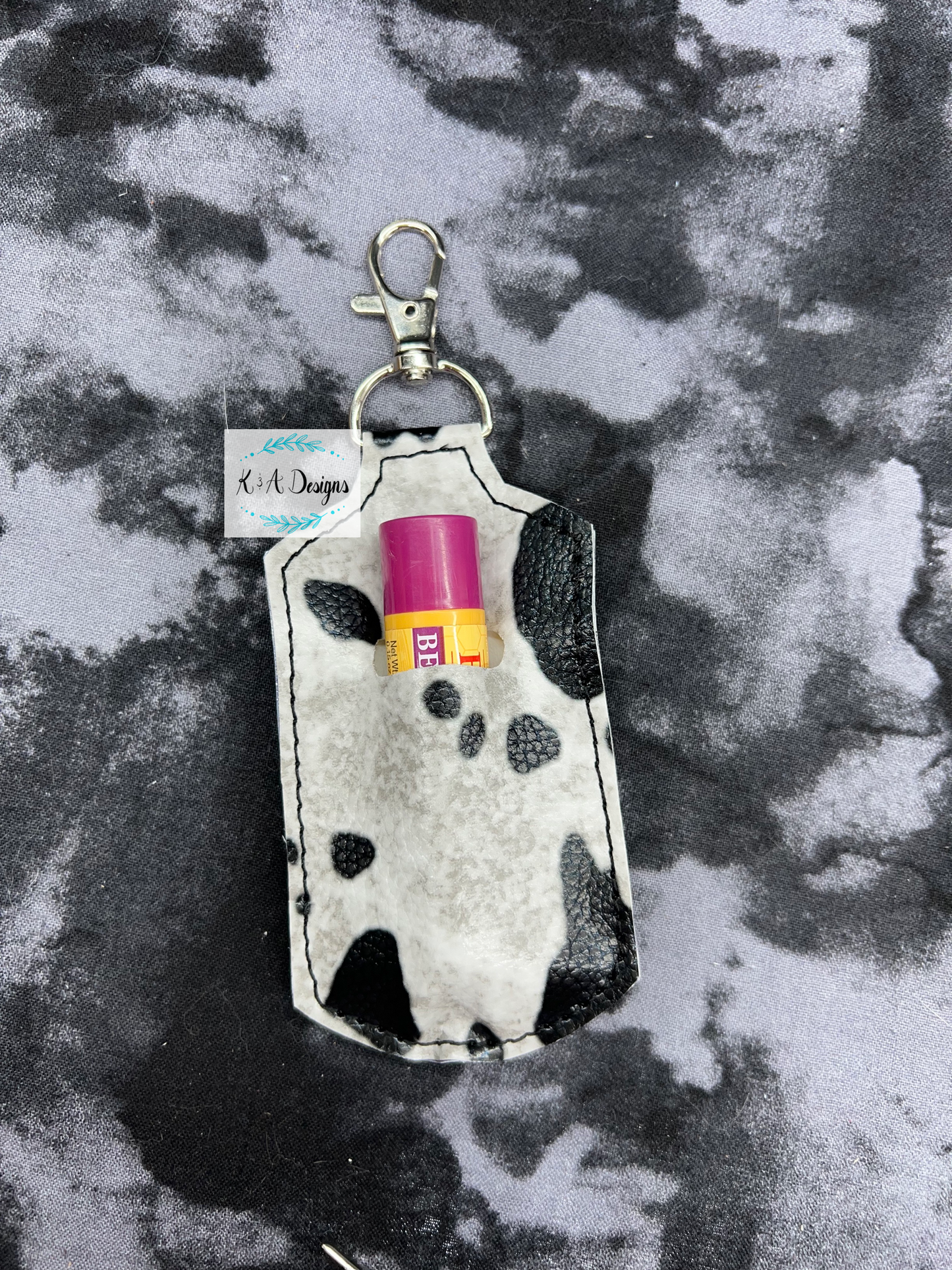 Leather Chapstick Keychain