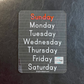 Days of the Week Dry Erase Board