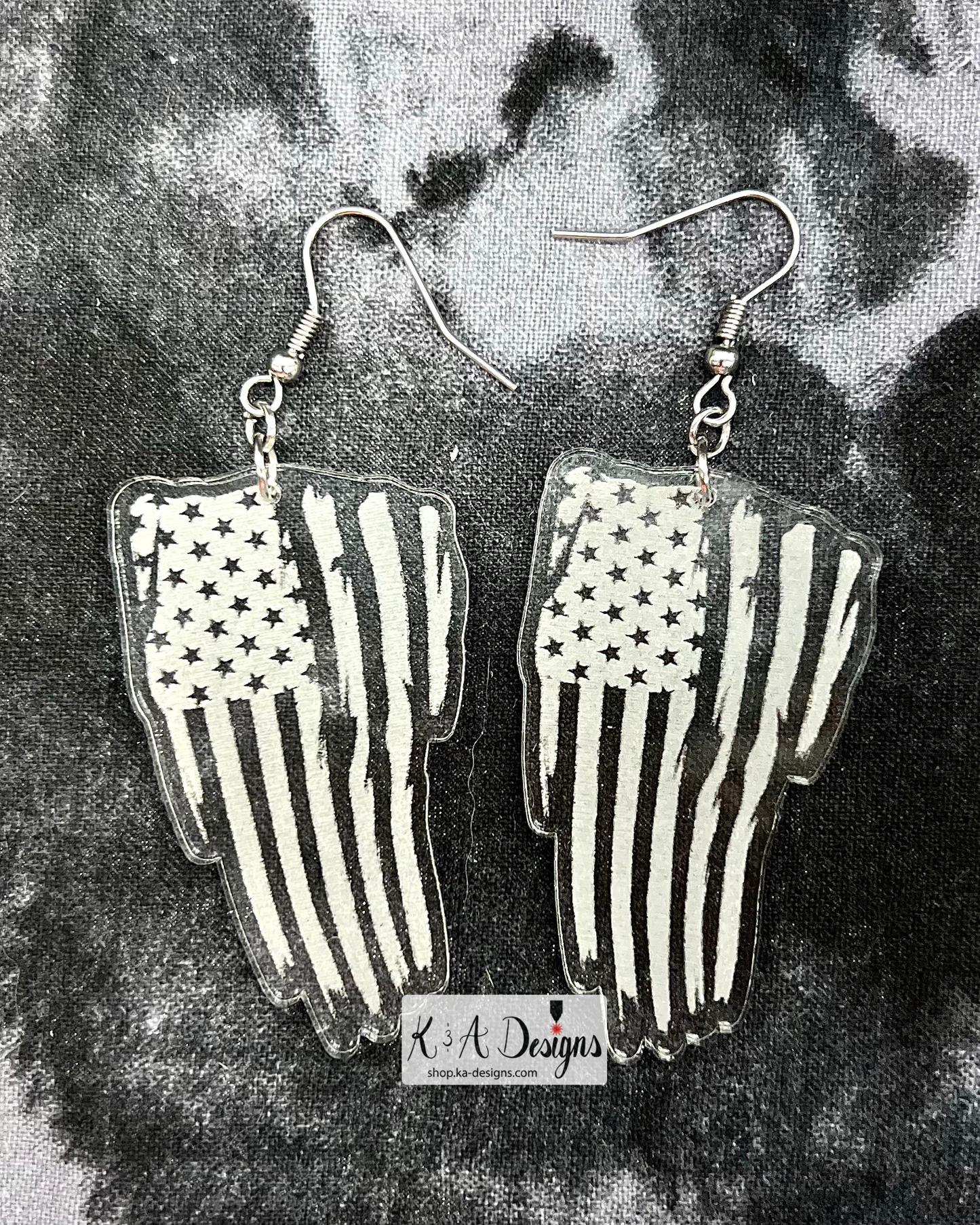 Distressed Flag Earrings