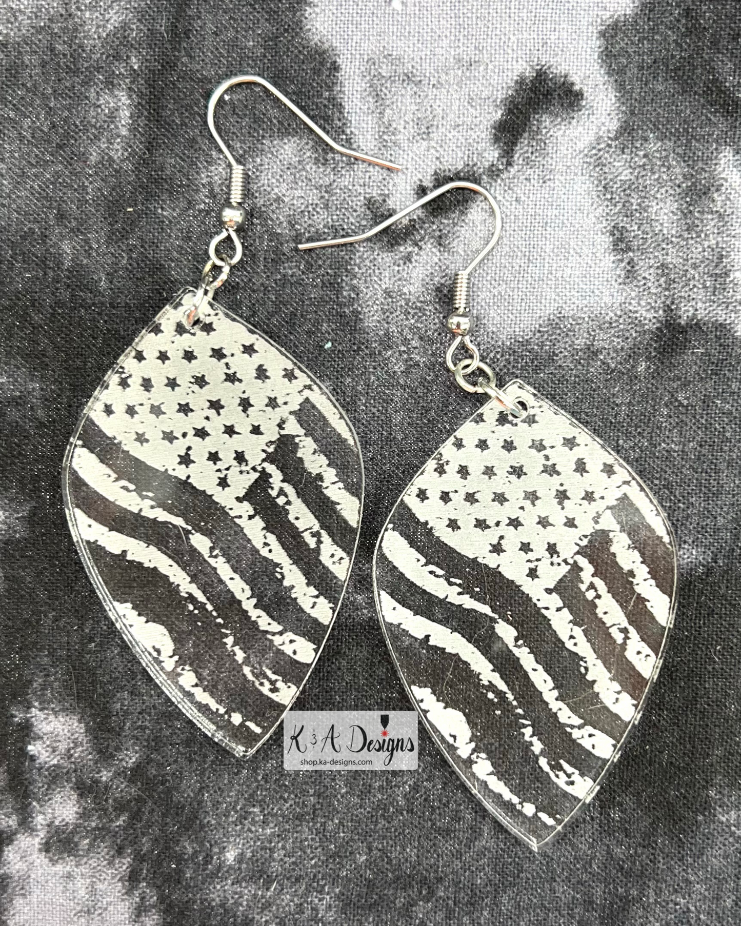 Distressed Flag Earrings