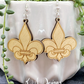 Fleur de Lis Hanging Earrings