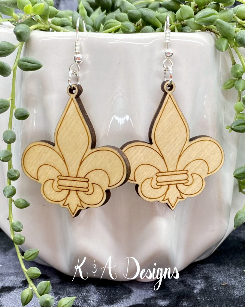 Fleur de Lis Hanging Earrings