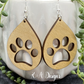 Pawprint Teardrop Earrings