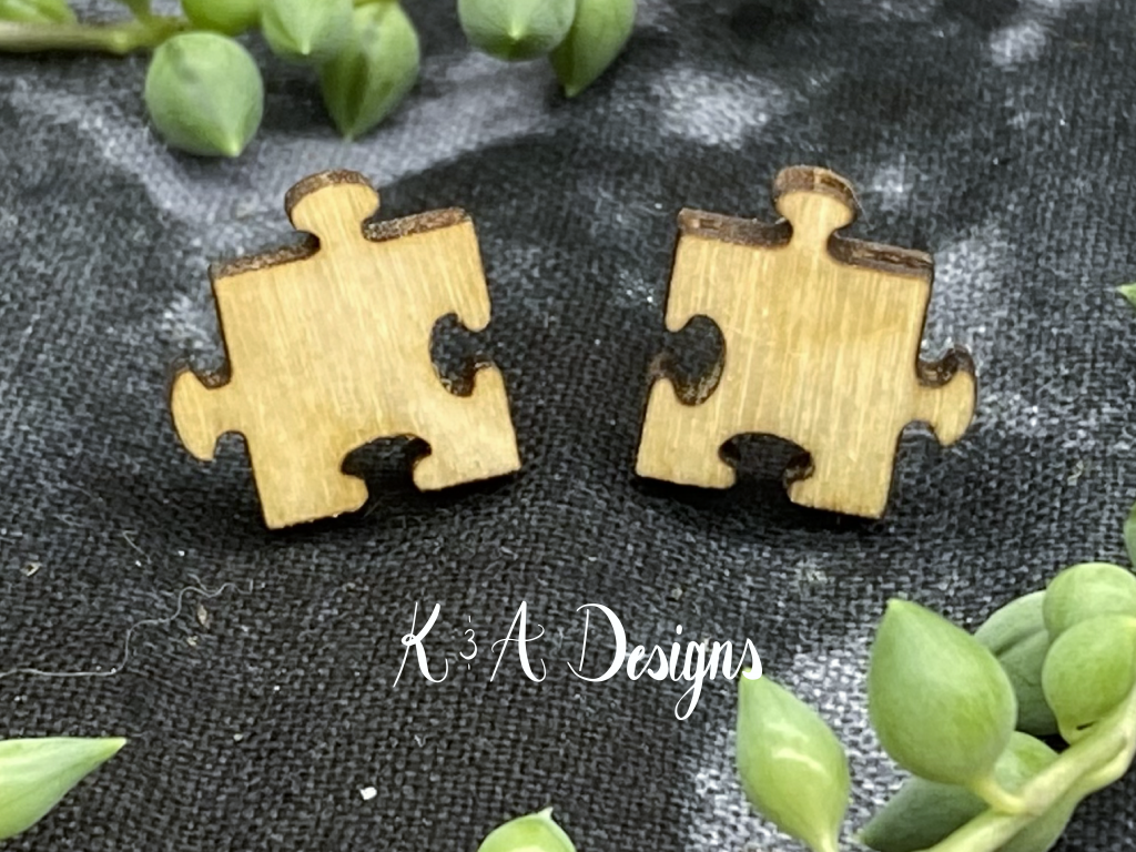 Puzzle Piece Stud Earrings