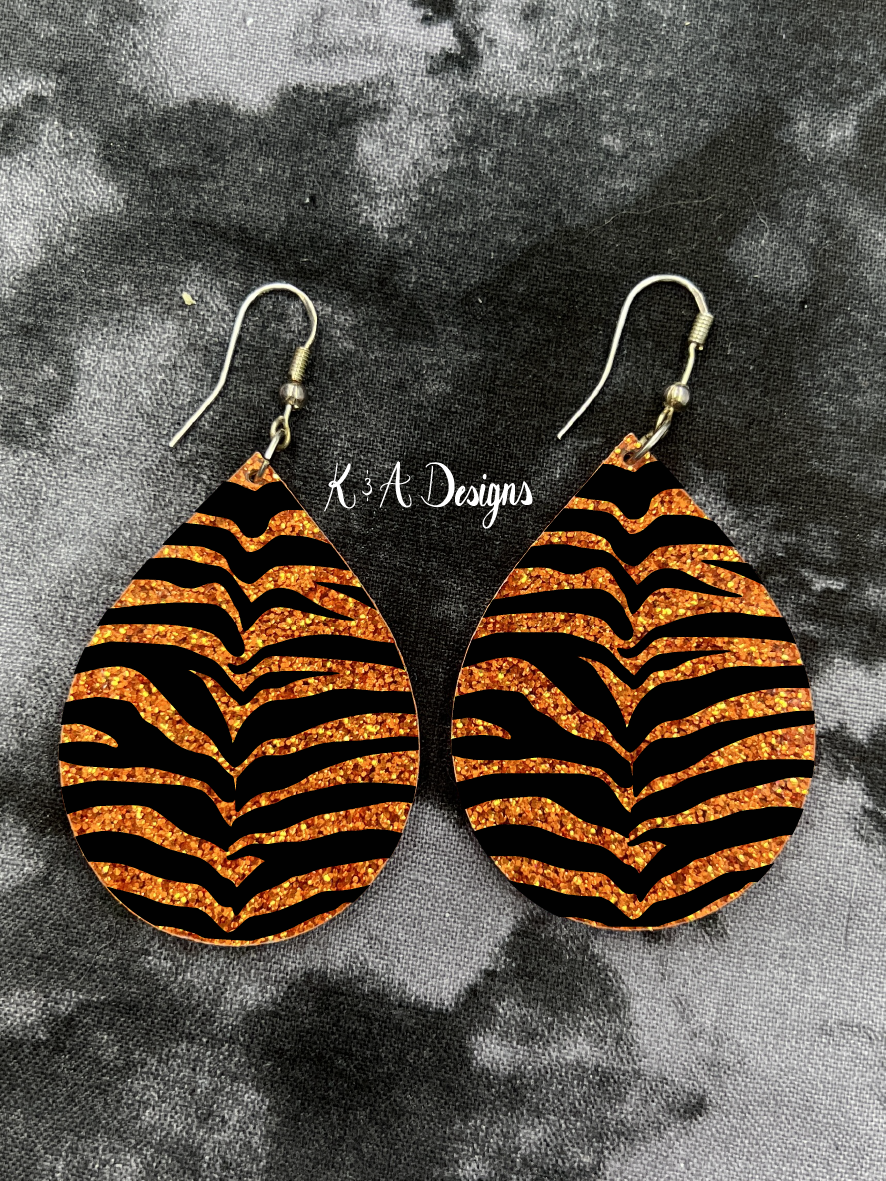 Animal Print Teardrop Earrings