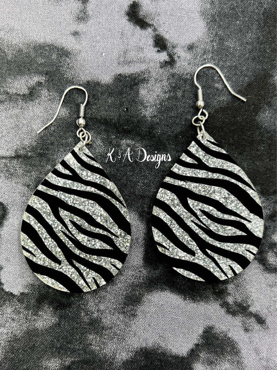 Animal Print Teardrop Earrings