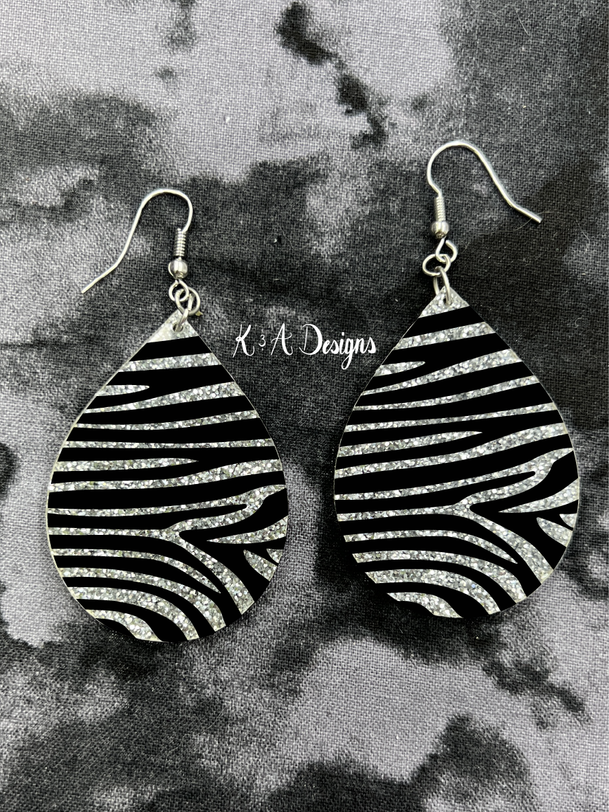 Animal Print Teardrop Earrings